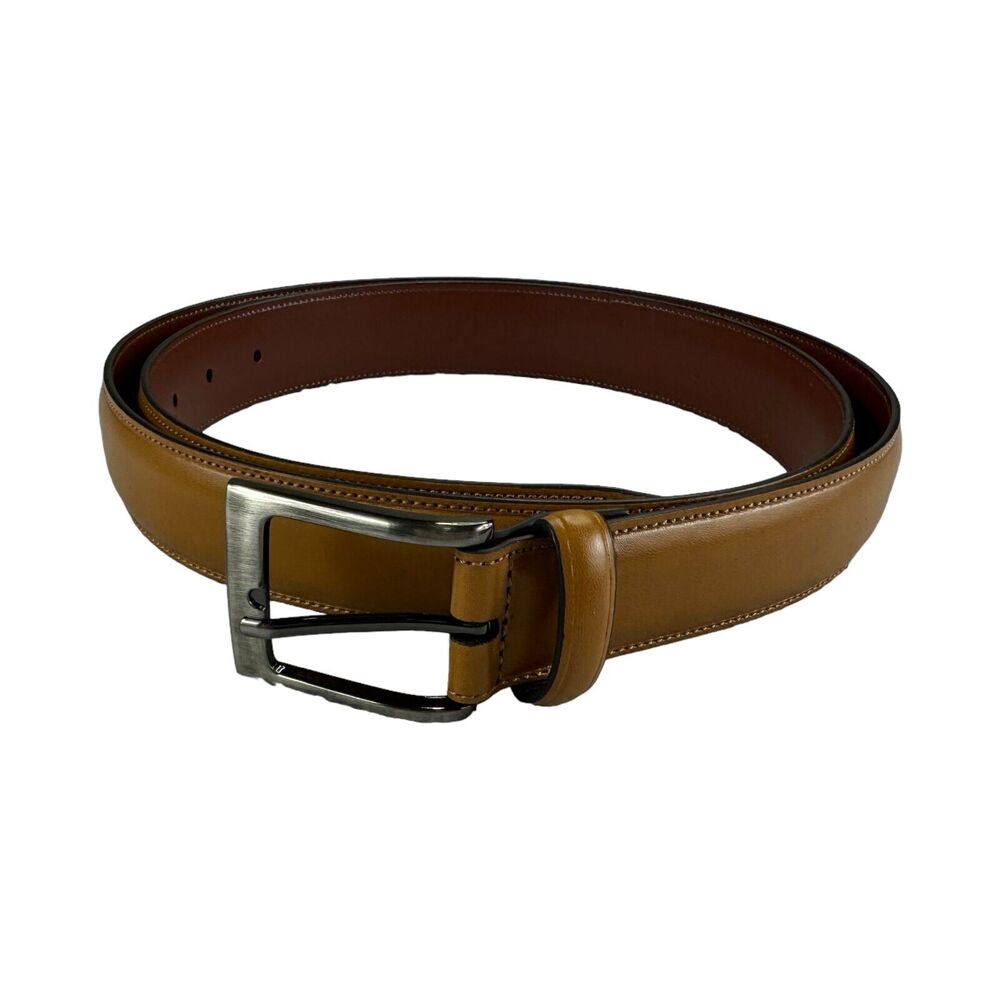 Perry Ellis Mens Single Loop Leather Dress Belt Brown XL 42/44